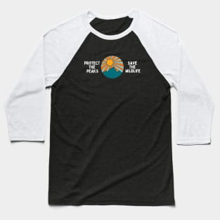 Protect the Peaks Save the Wildlife Baseball T-Shirt